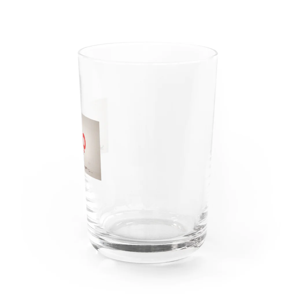 shiba9のバンクシー風　猫のらくがき Water Glass :right