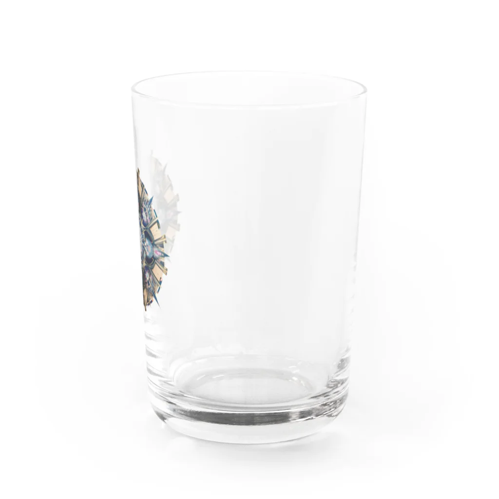 jajamarupotetoの幾何学模様（曼荼羅風、混沌） Water Glass :right