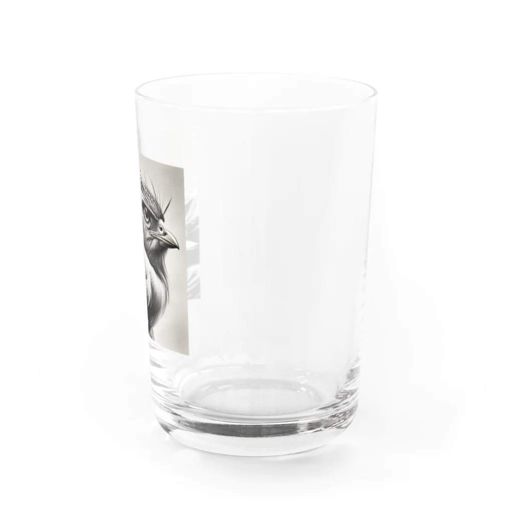 P.H.C（pink house candy）のもしかしたら八咫烏？なんだか分からない鳥のグッズ Water Glass :right