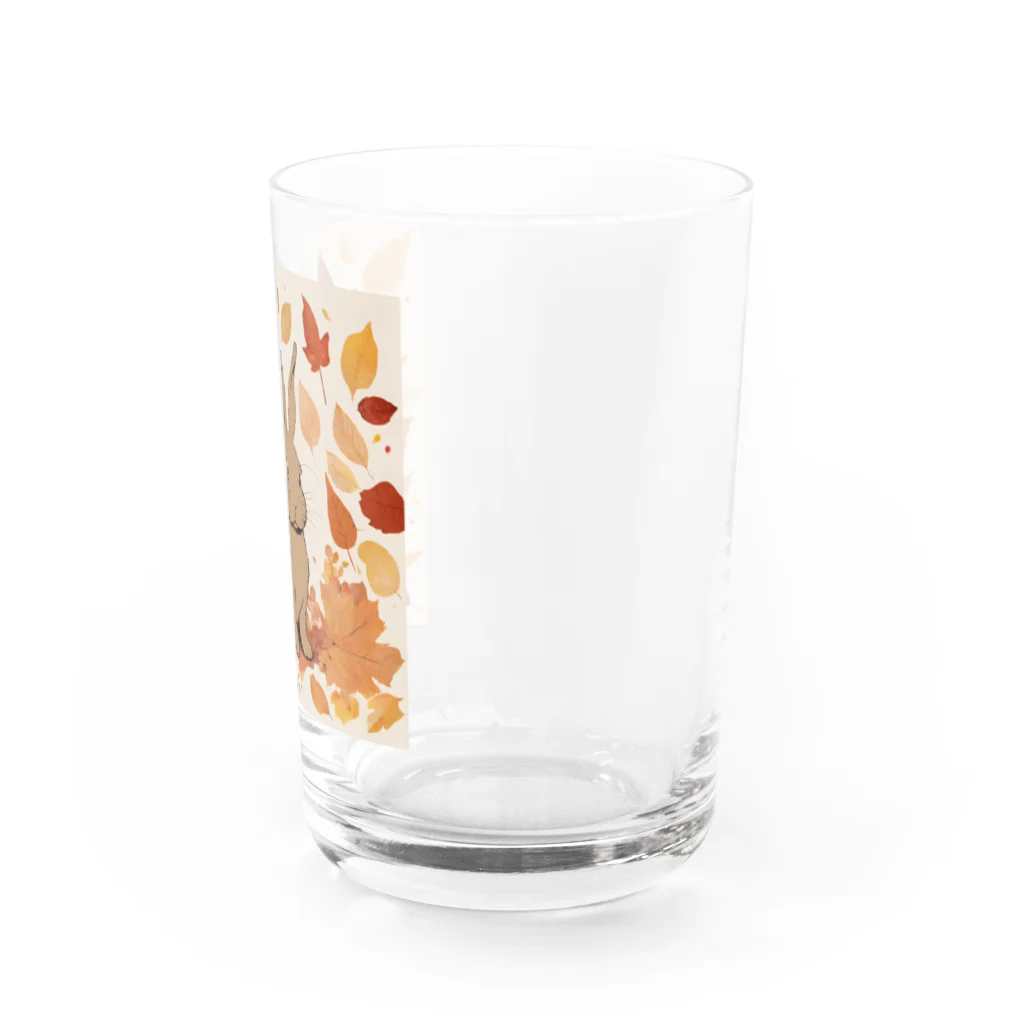 mojaの紅葉とうさぎ🐰 Water Glass :right