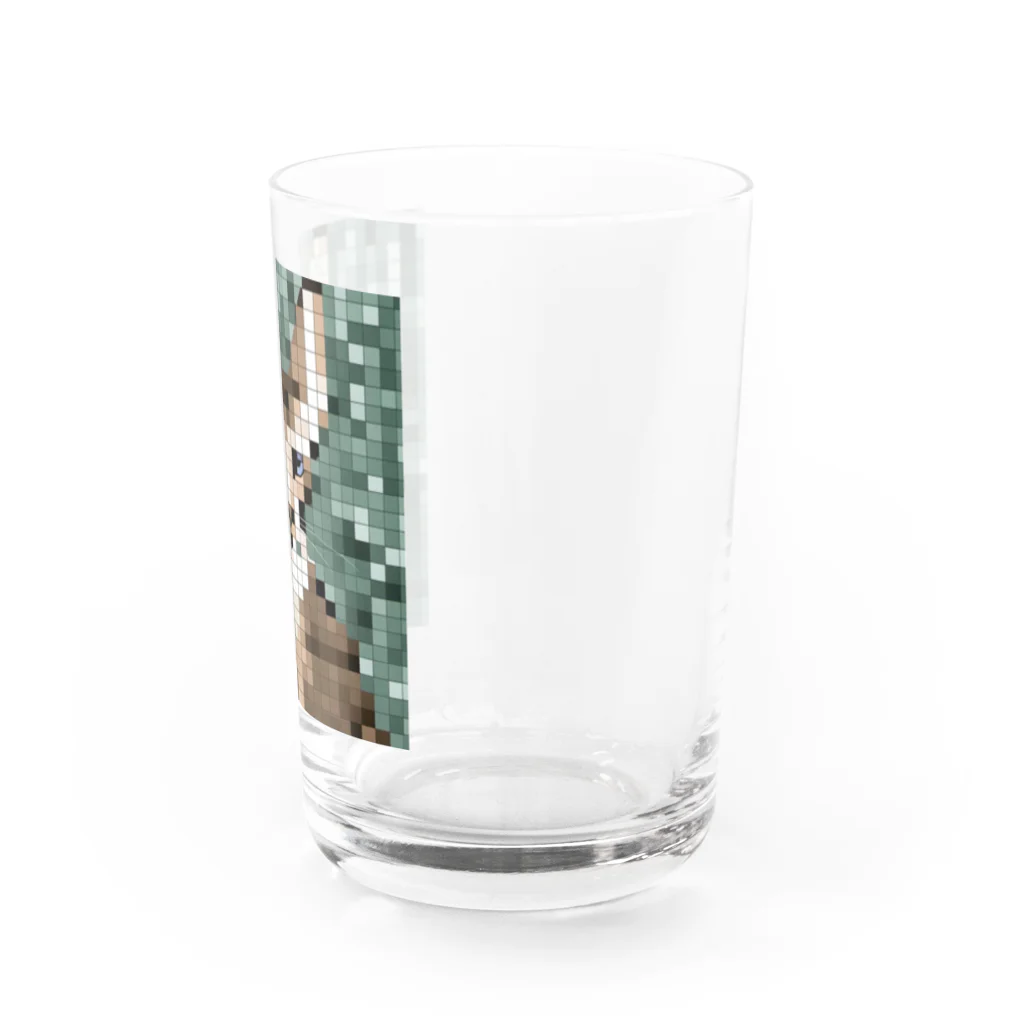 kindonesiaのドット絵のヒマラヤンキャット Water Glass :right