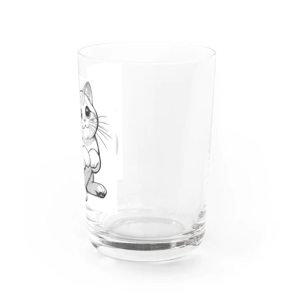 ぷにぷにのお座りにゃんにゃん Water Glass :right