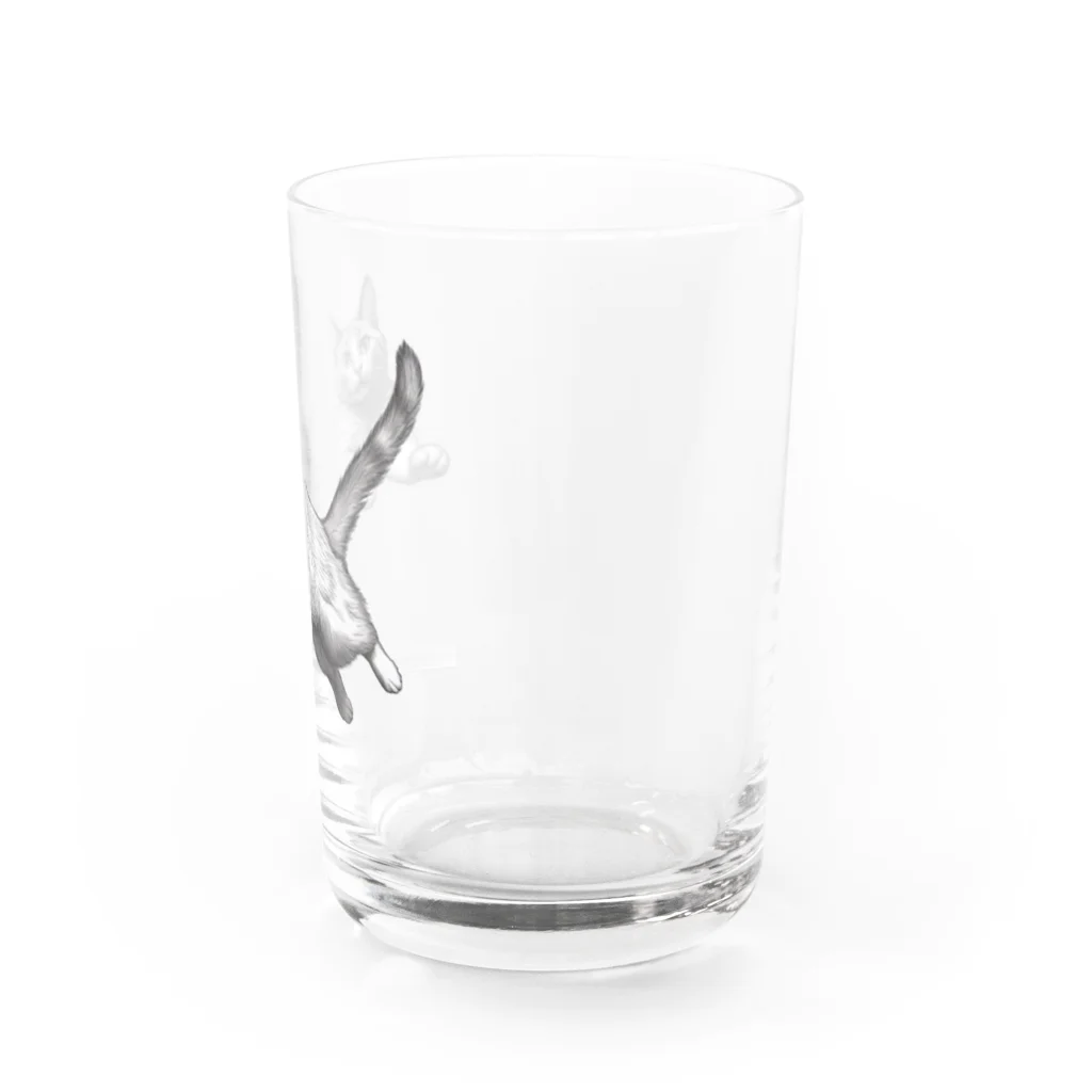 Shop Quonの跳ね猫 Water Glass :right