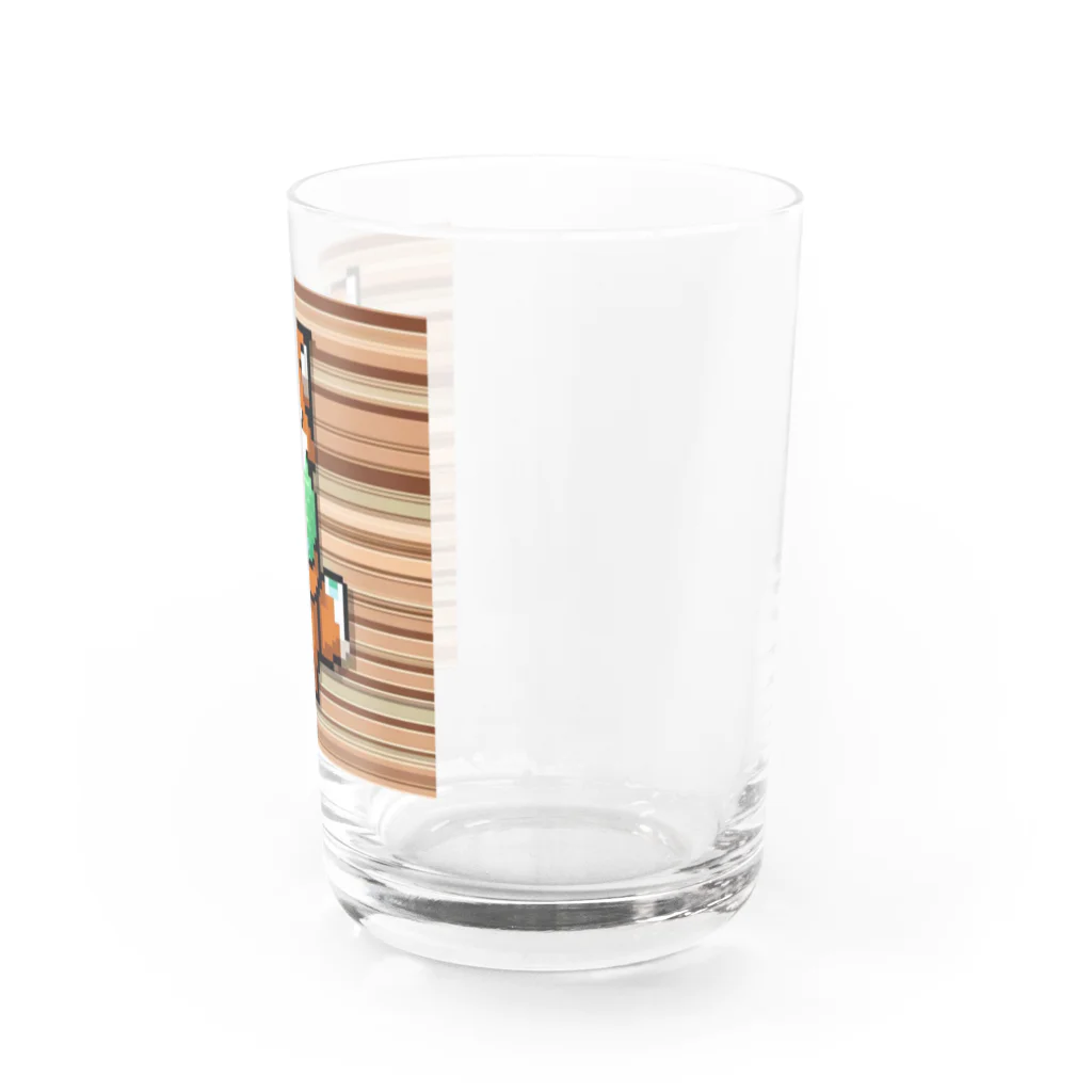 チョコミント大好き部のミントアイス狐 Water Glass :right