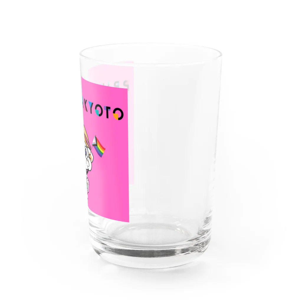 PRIDE in KYOTOのことにゃんpink Water Glass :right