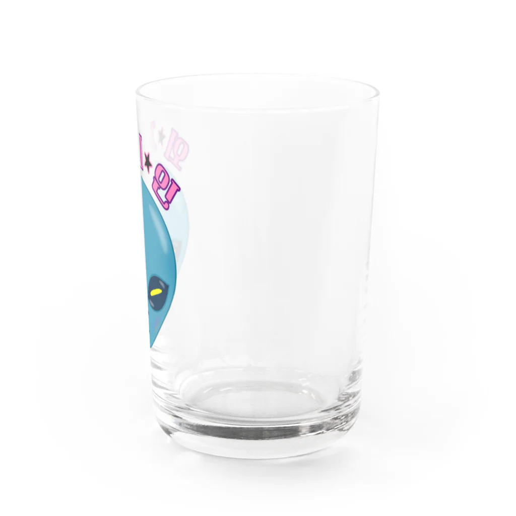 LalaHangeulの외계인(宇宙人) ハングルデザイン Water Glass :right