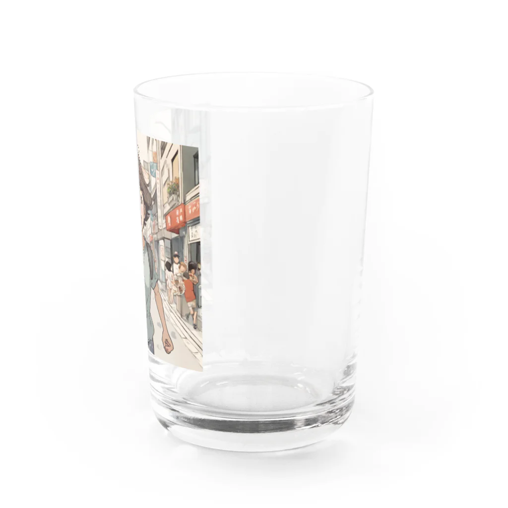 底辺の底辺好きな事を気ままに…。の走る元気な女の子 Water Glass :right