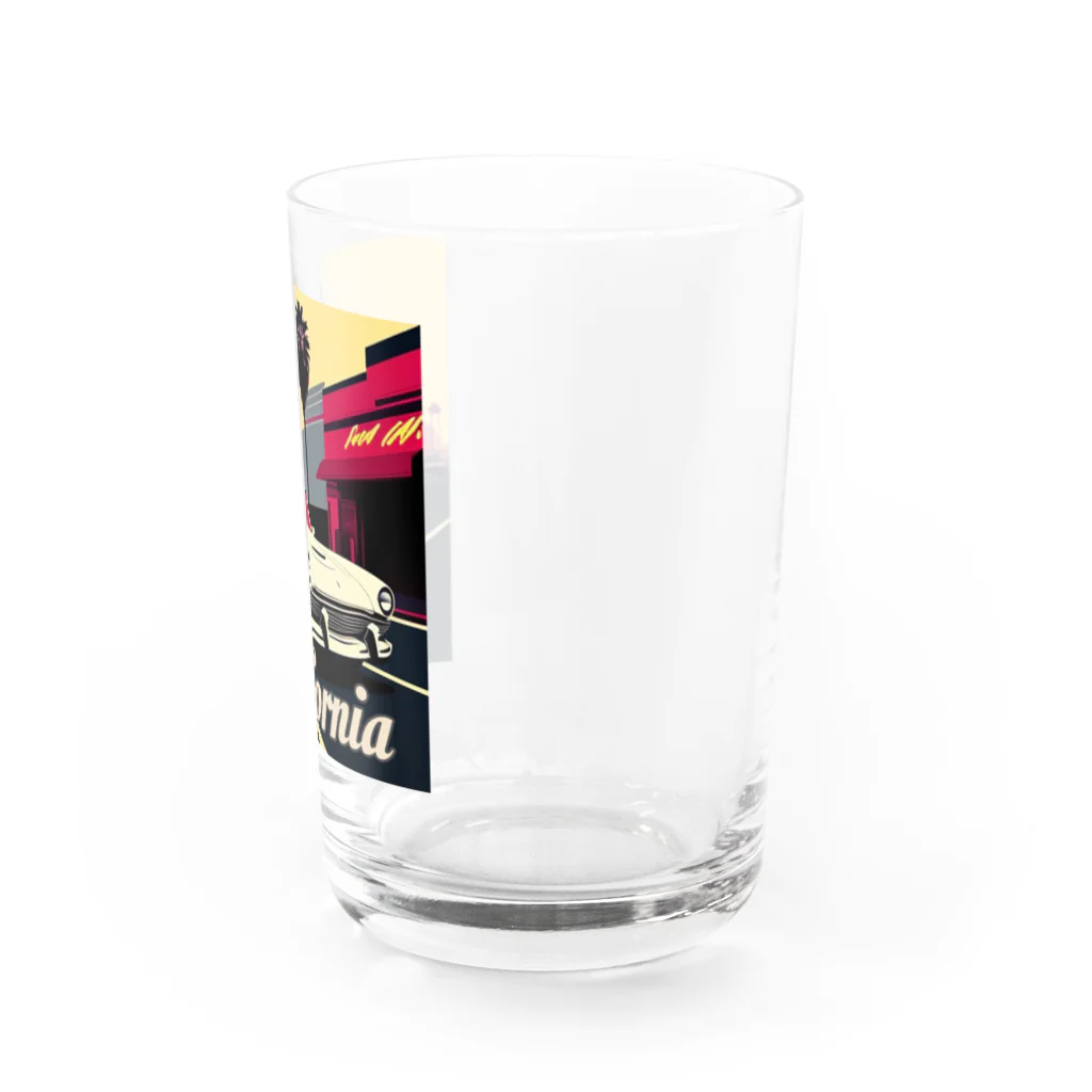 めそぽのカリフォルニアの白い車 Water Glass :right