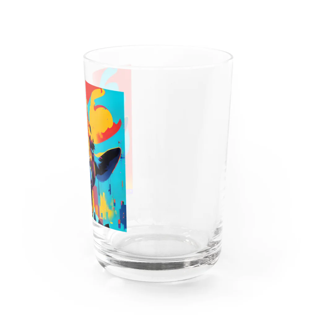 tomo0404の怒れるキリン Water Glass :right