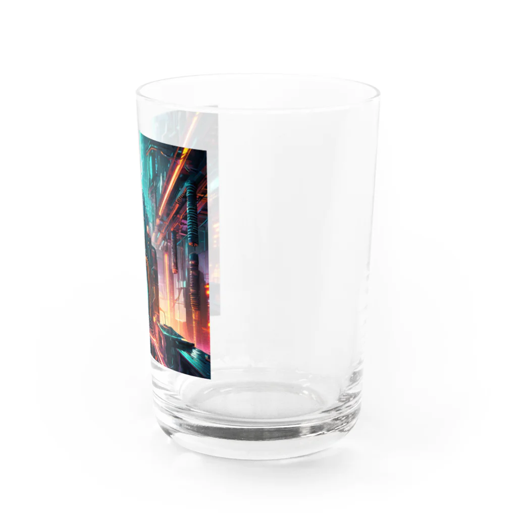 のんびりアート工房のサイバーパンク Water Glass :right