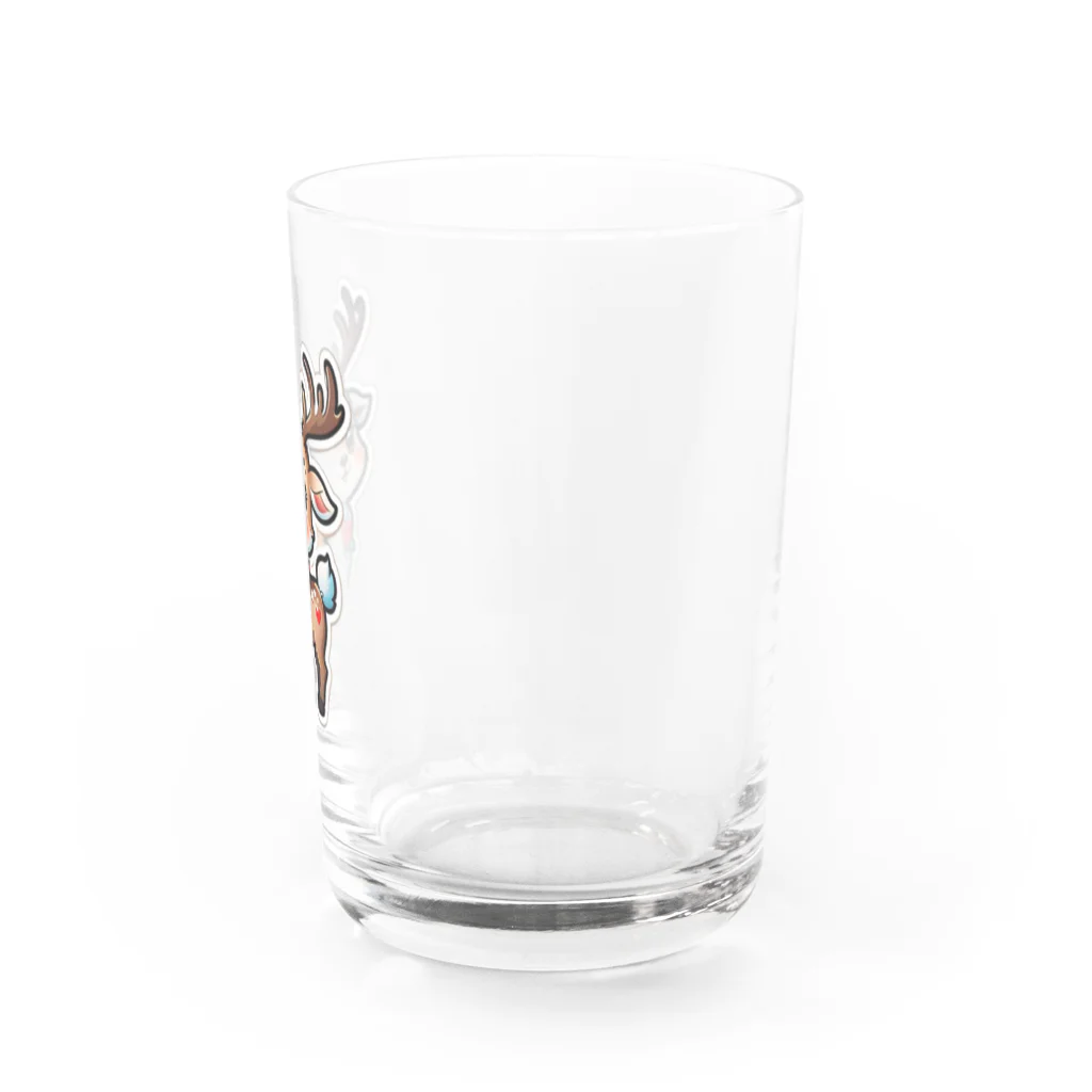 やんちゃ姫🌺のクリスマス、トナカイ Water Glass :right