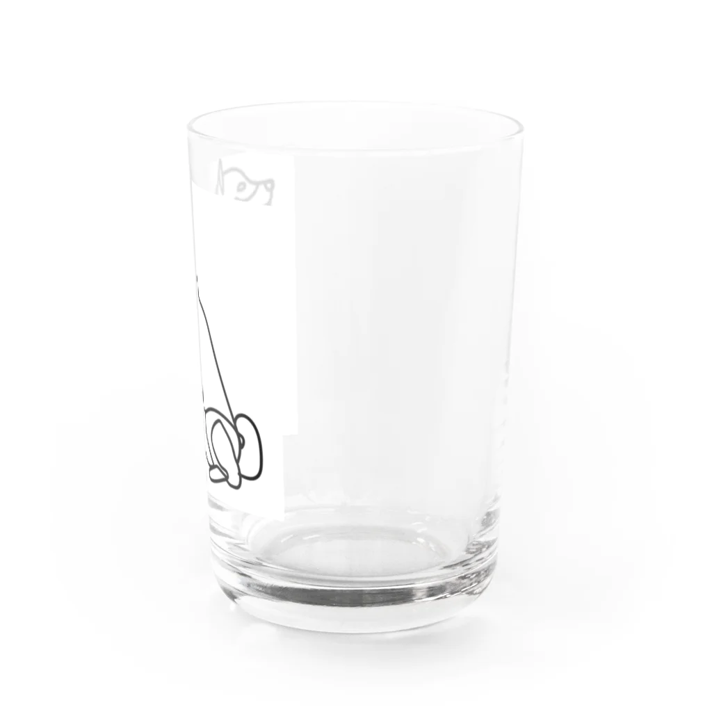 abiko328の柴犬トレジャーズ　ブラック Water Glass :right