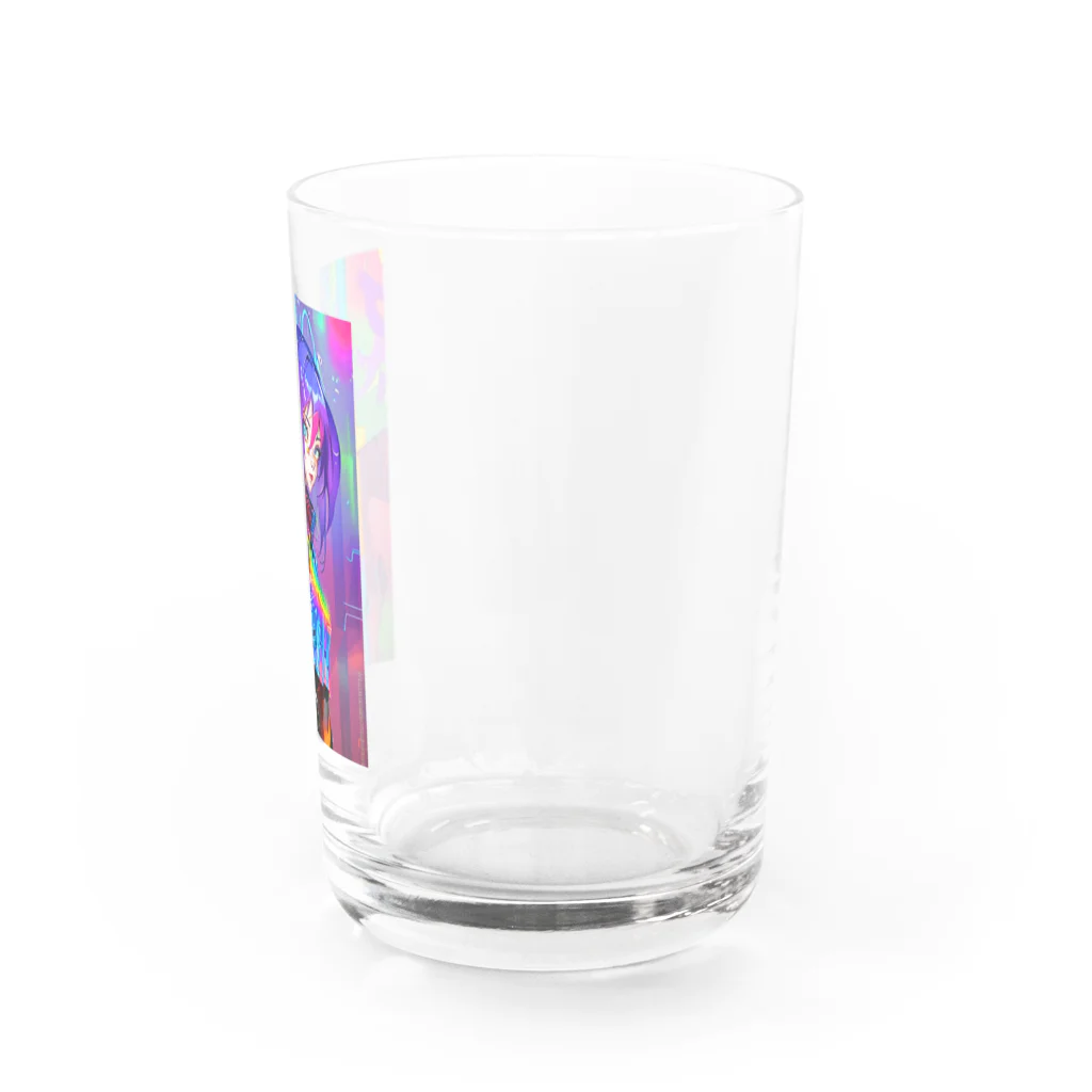 AI・デザインが好きな人のカラフルポップ　サバイバル Water Glass :right