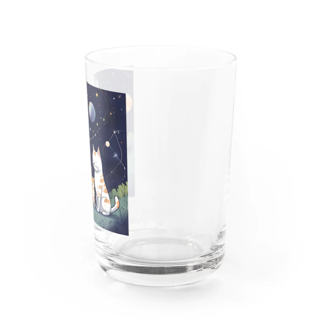 にゃんこワールドのにゃんこかぞく Water Glass :right