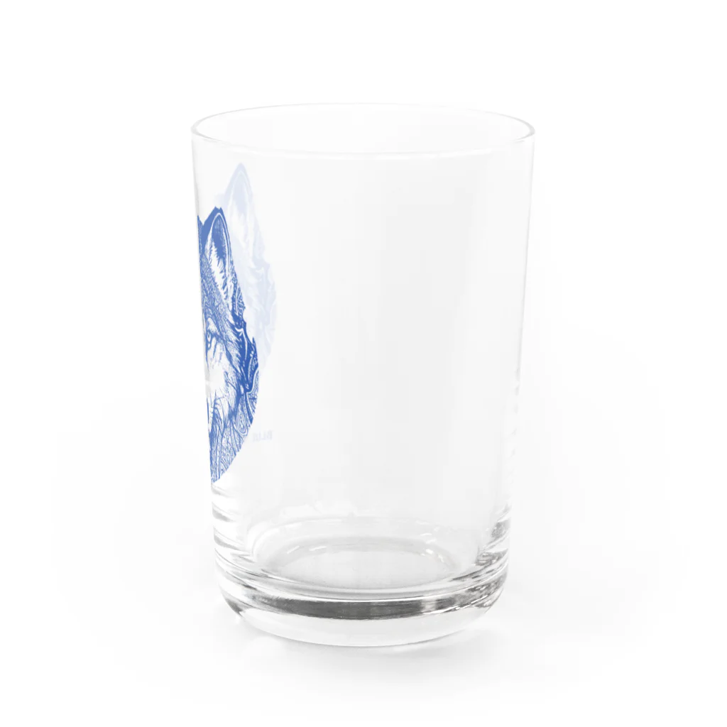 aokitaのリアルウルフデザイン［ブルー］ Water Glass :right