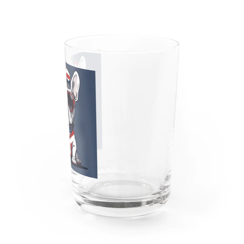 y1717のBullくん　アメフトをやる Water Glass :right