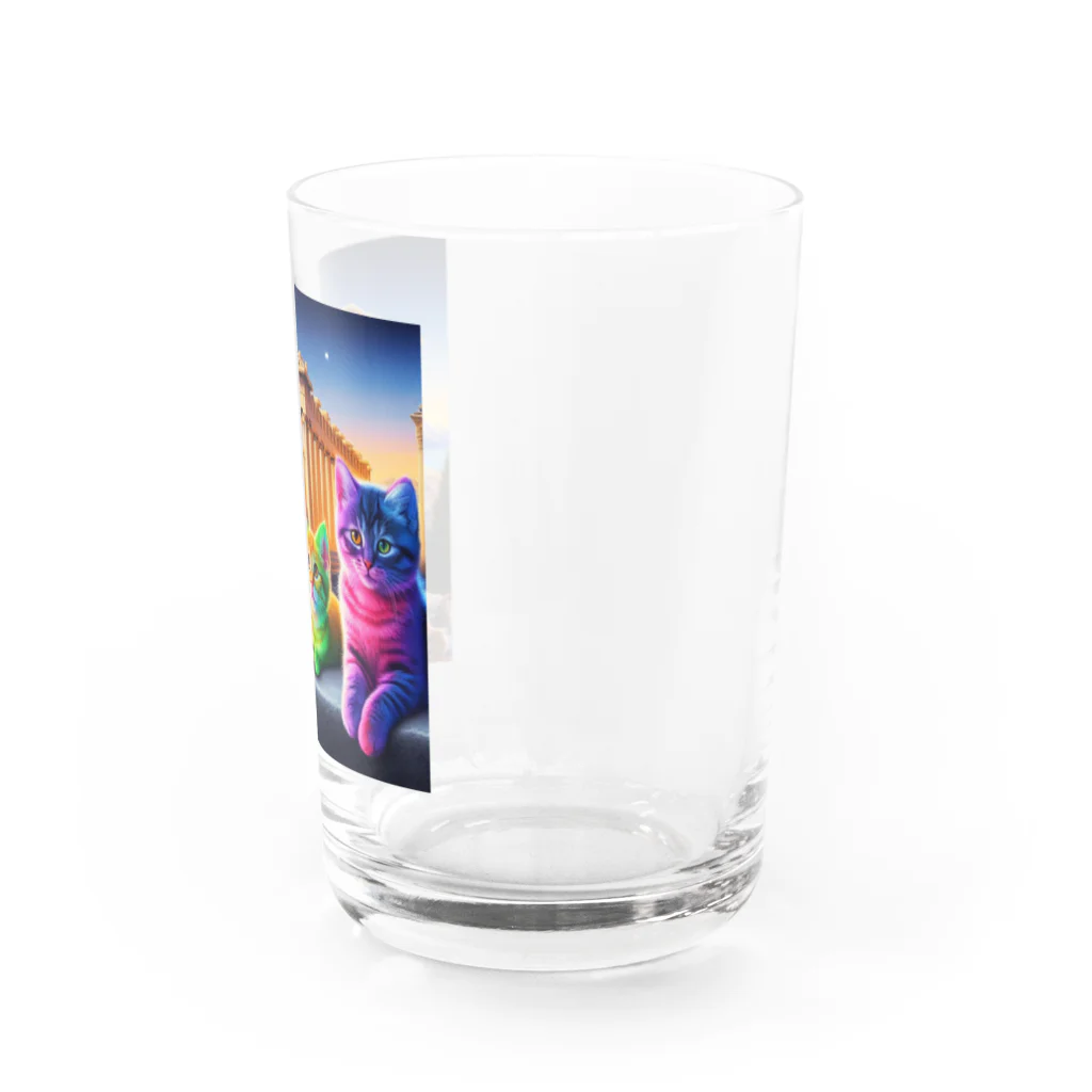 ニャーちゃんショップのパルテノン神殿のキャッツ Water Glass :right