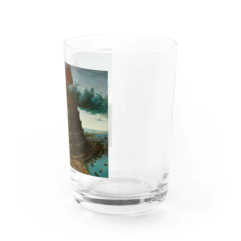 名画館のブリューゲル「バベルの塔②」　ピーテル・ブリューゲルの絵画【名画】 Water Glass :right