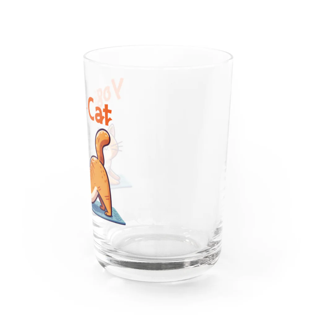 bravoadのヨガで猫のポーズ Water Glass :right