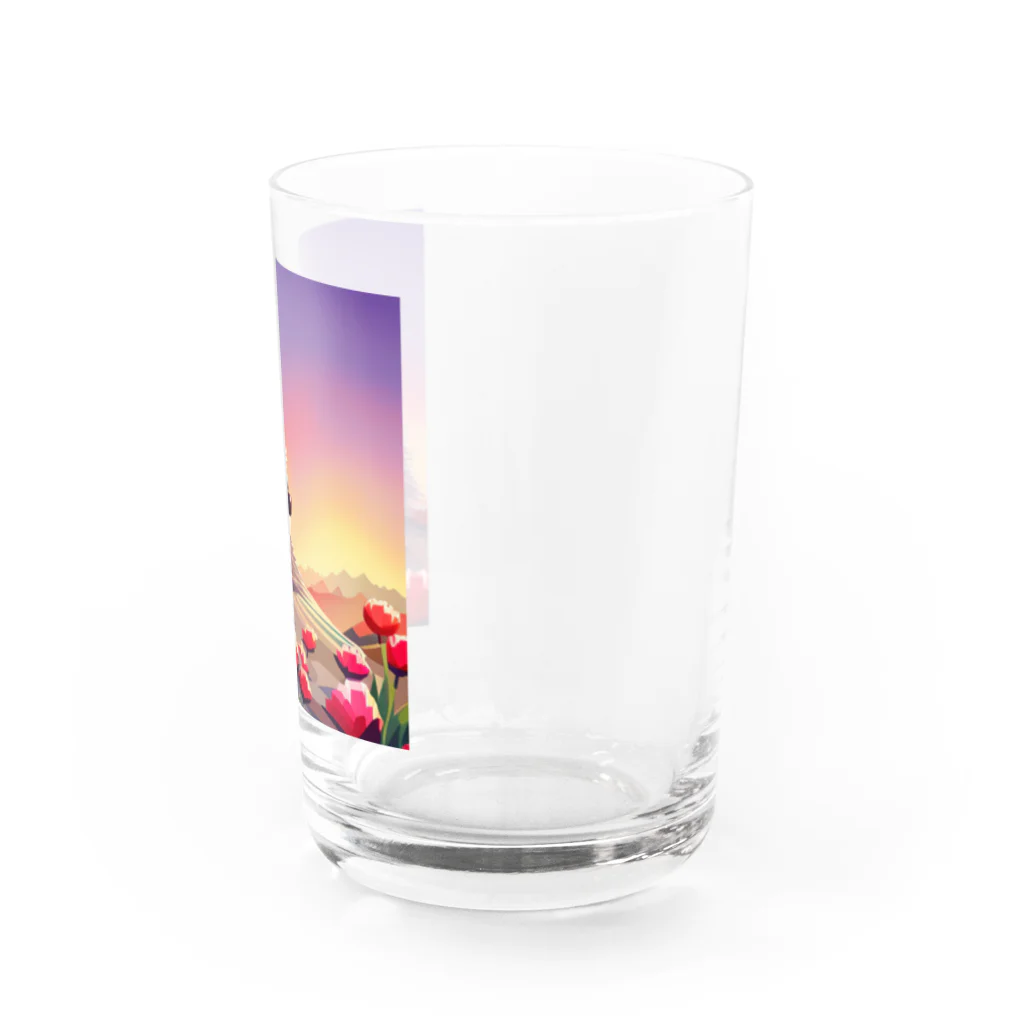 koba777のドット絵ハリネズミ Water Glass :right