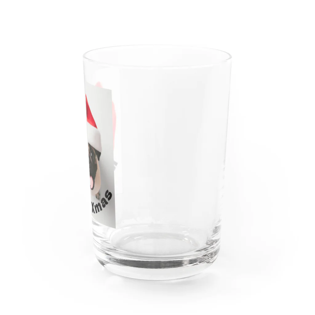 isshi1002のXmas Pug Water Glass :right
