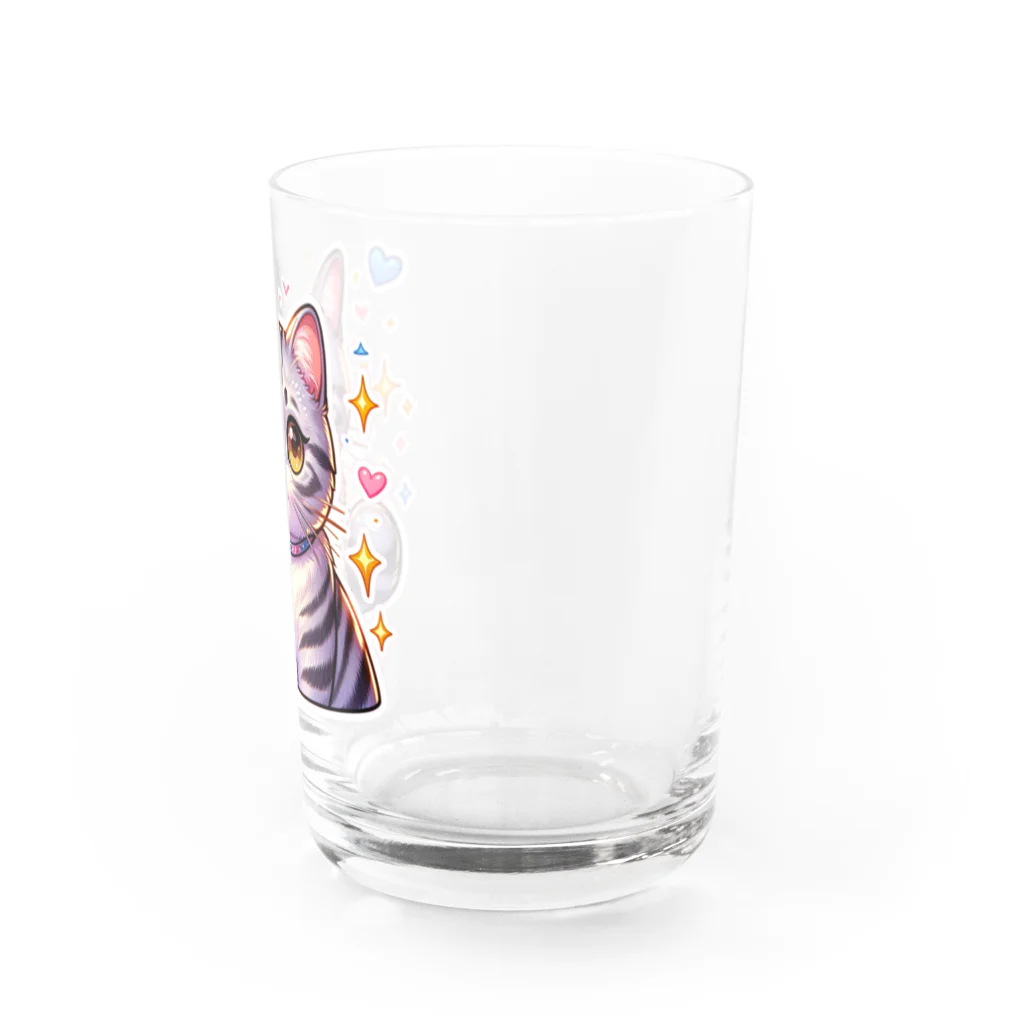 Stellaのアメショーのメイちゃん　キュート猫シリーズ Water Glass :right