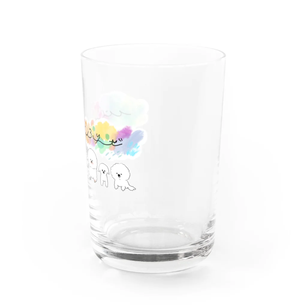 Mamitaroのビションフリーゼ Water Glass :right