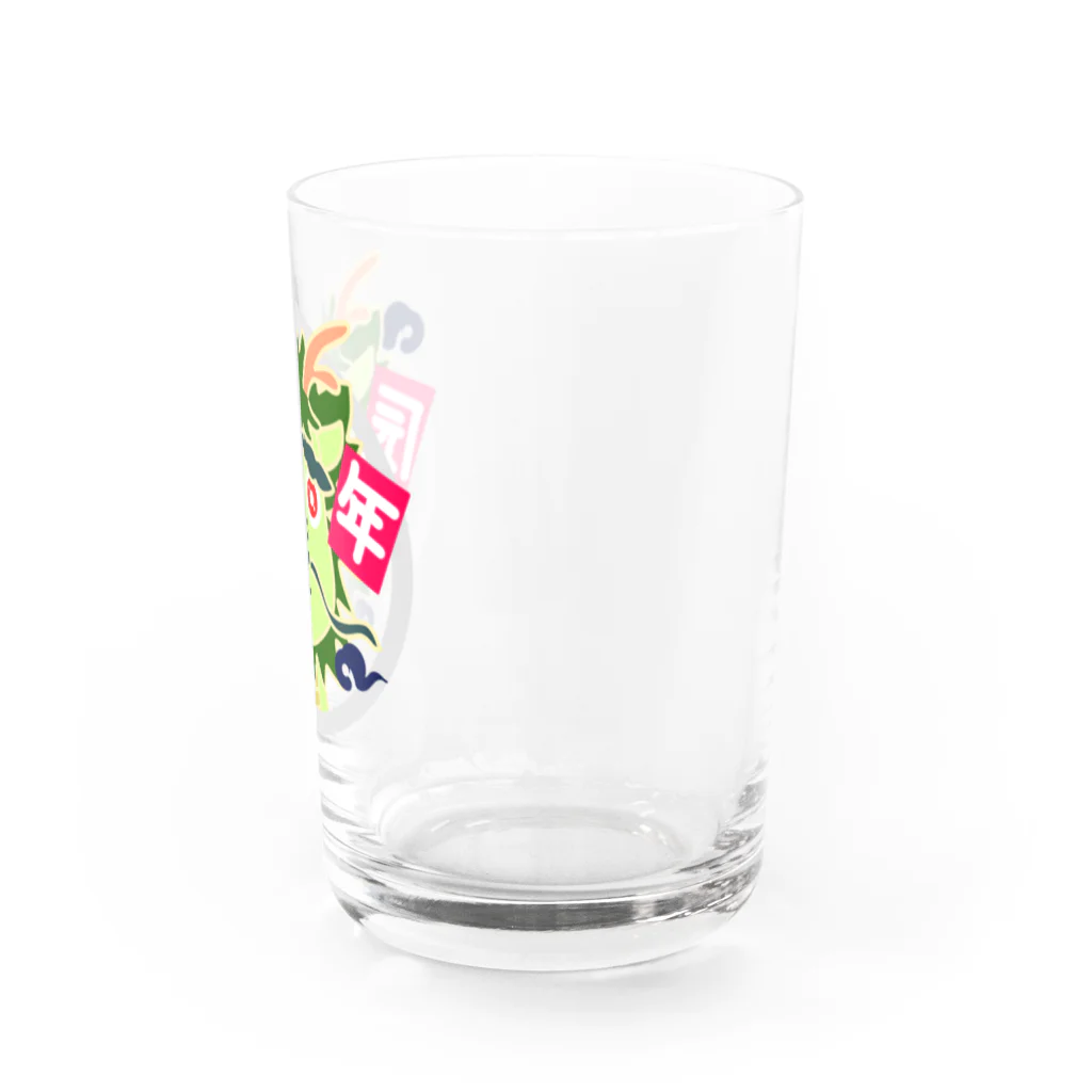 kazeou（風王）のおとぼけ辰年(文字あり) Water Glass :right