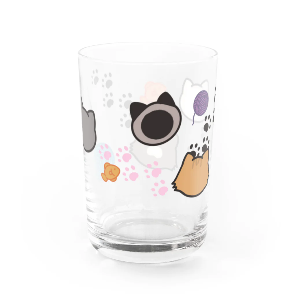 かぎしっぽの猫柄 Water Glass :right