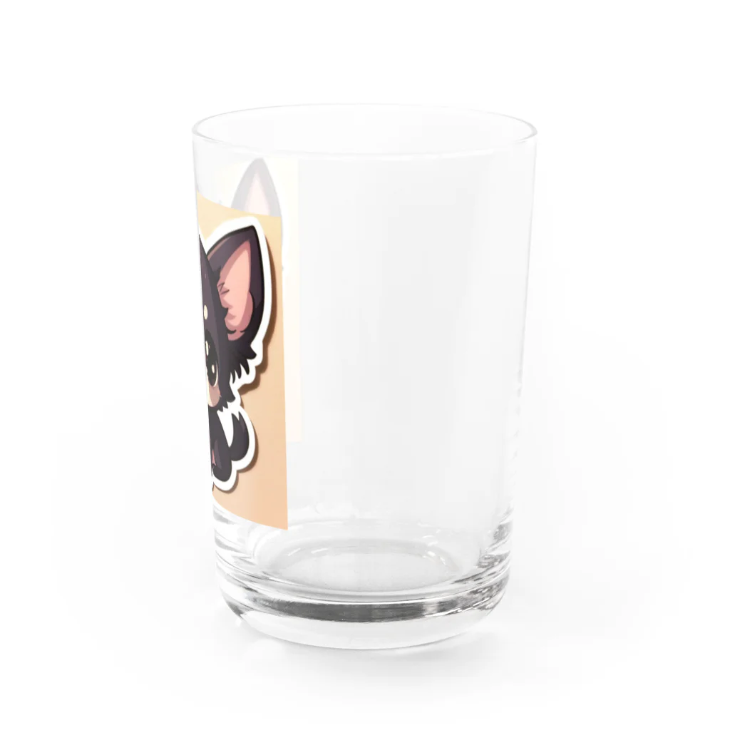 可愛いチワワグッズショップのブラックタンチワワ Water Glass :right