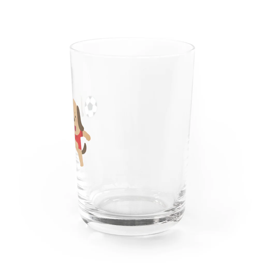 アッズーリ・タケのサッカーわんこ  Water Glass :right