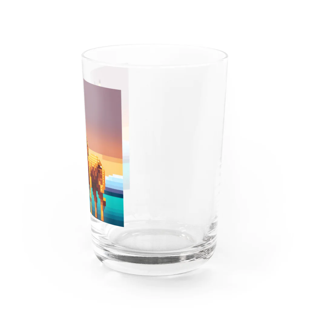 Zep11138のドット絵キリン Water Glass :right