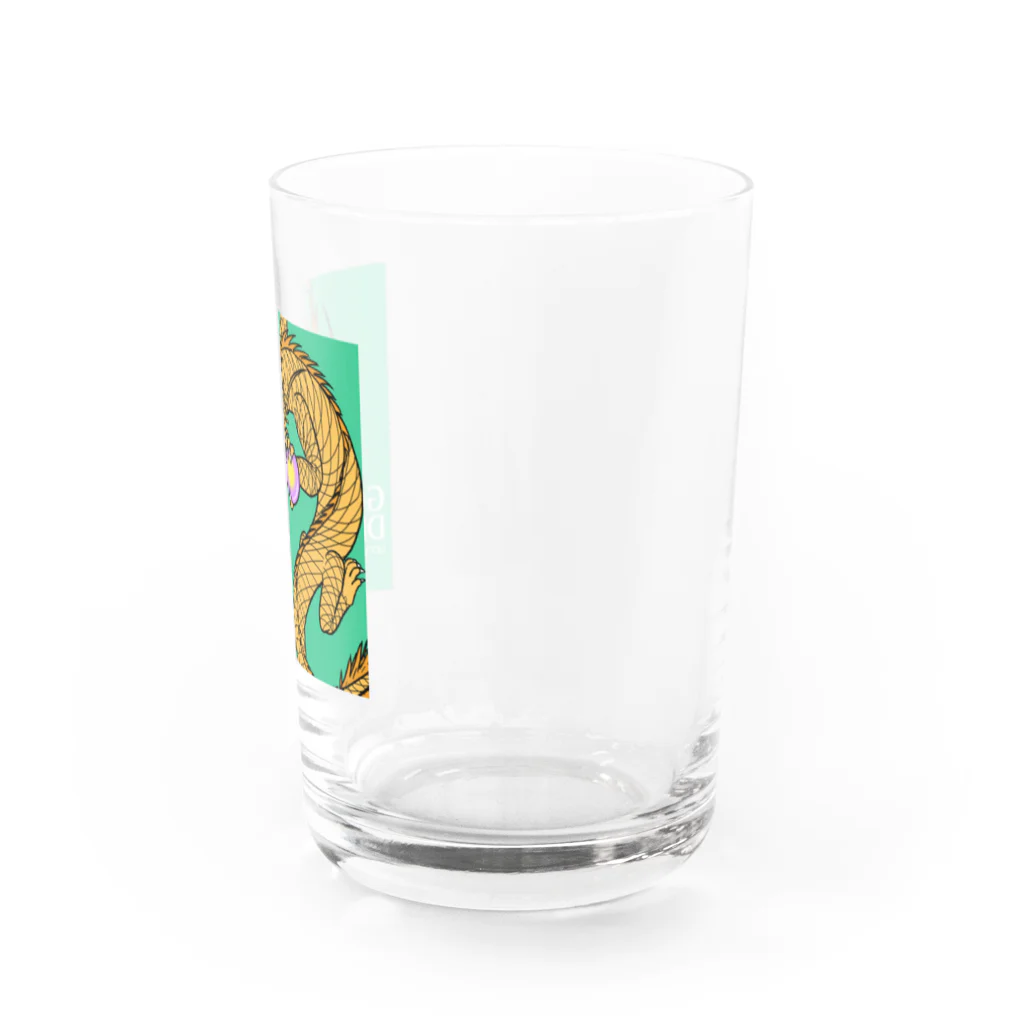 kazu_gの幸せの金龍さん（緑） Water Glass :right