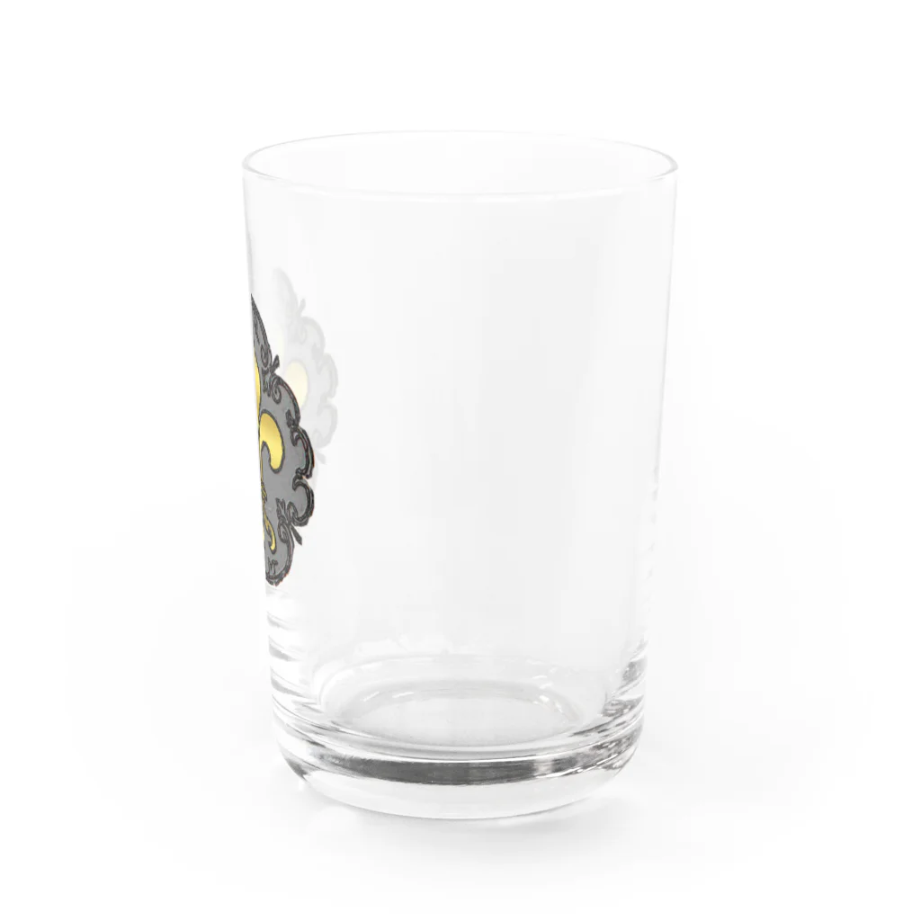 PALA's SHOP　cool、シュール、古風、和風、の紋章　design１ Water Glass :right