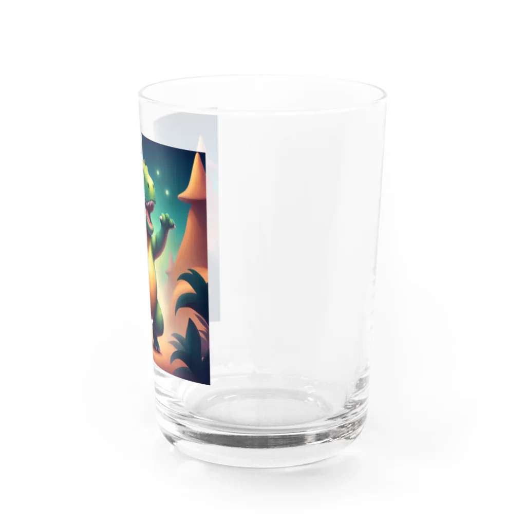 nvnの恐竜のダンス Water Glass :right