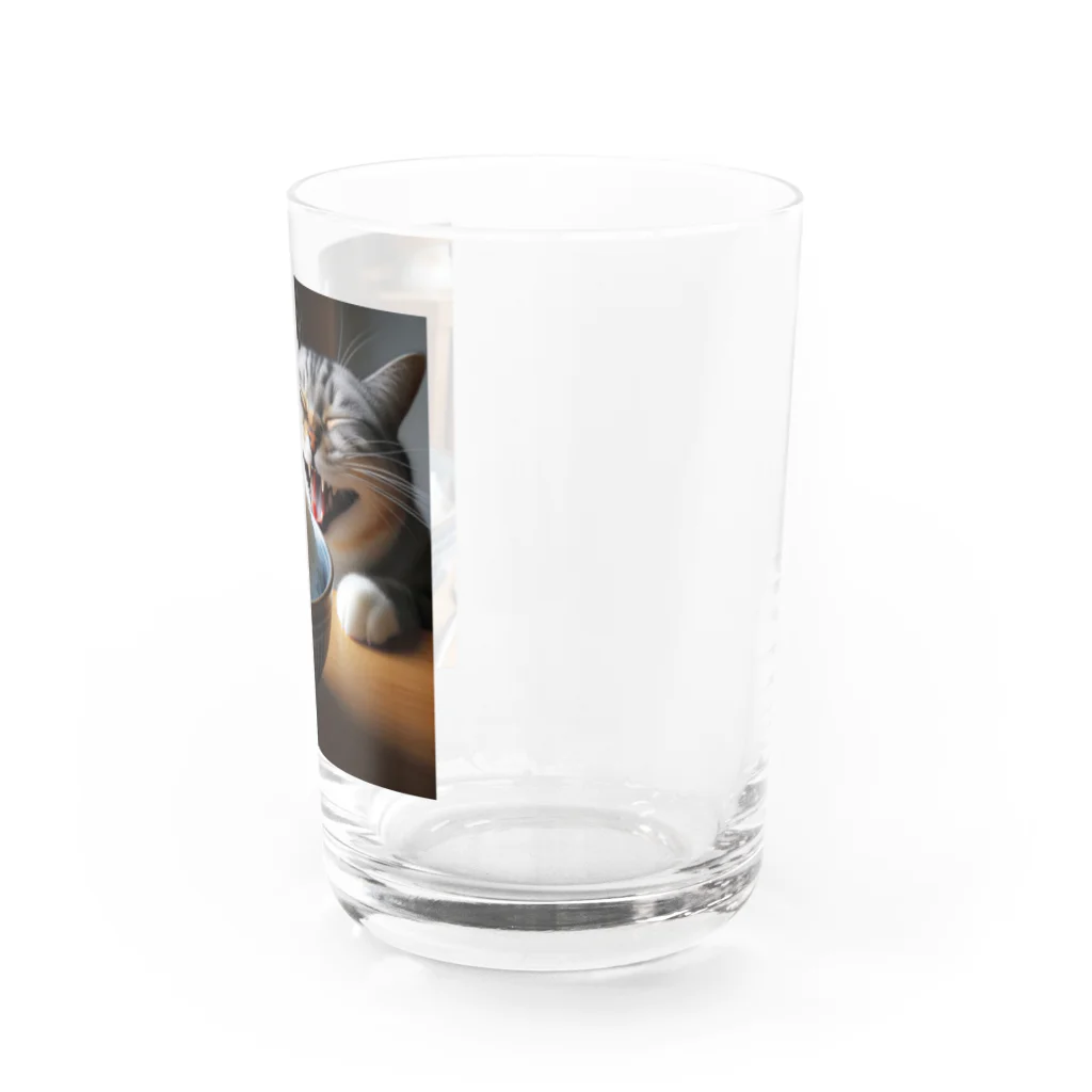 ねこ鉄道の卵かけご飯 Water Glass :right