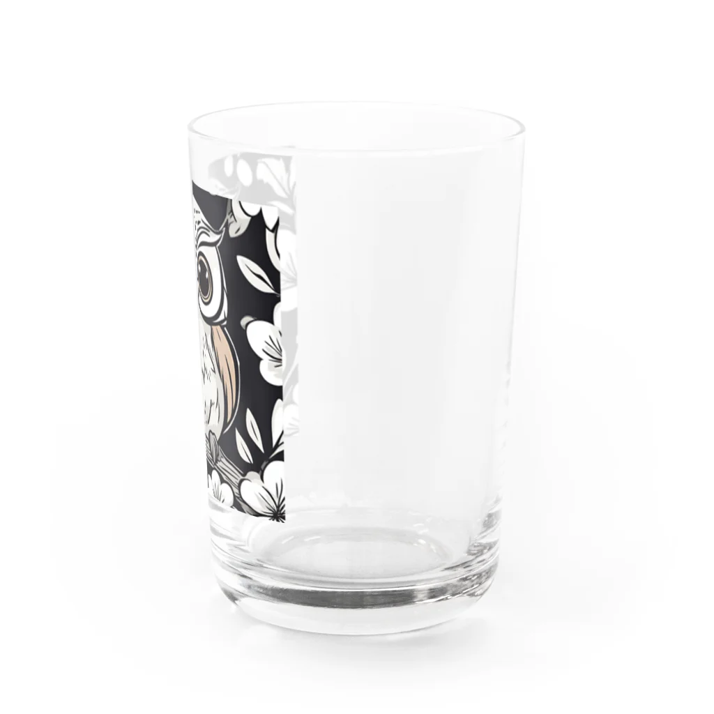 クリエイティブ・キャラバンのフクロウのフクイチロウ Water Glass :right