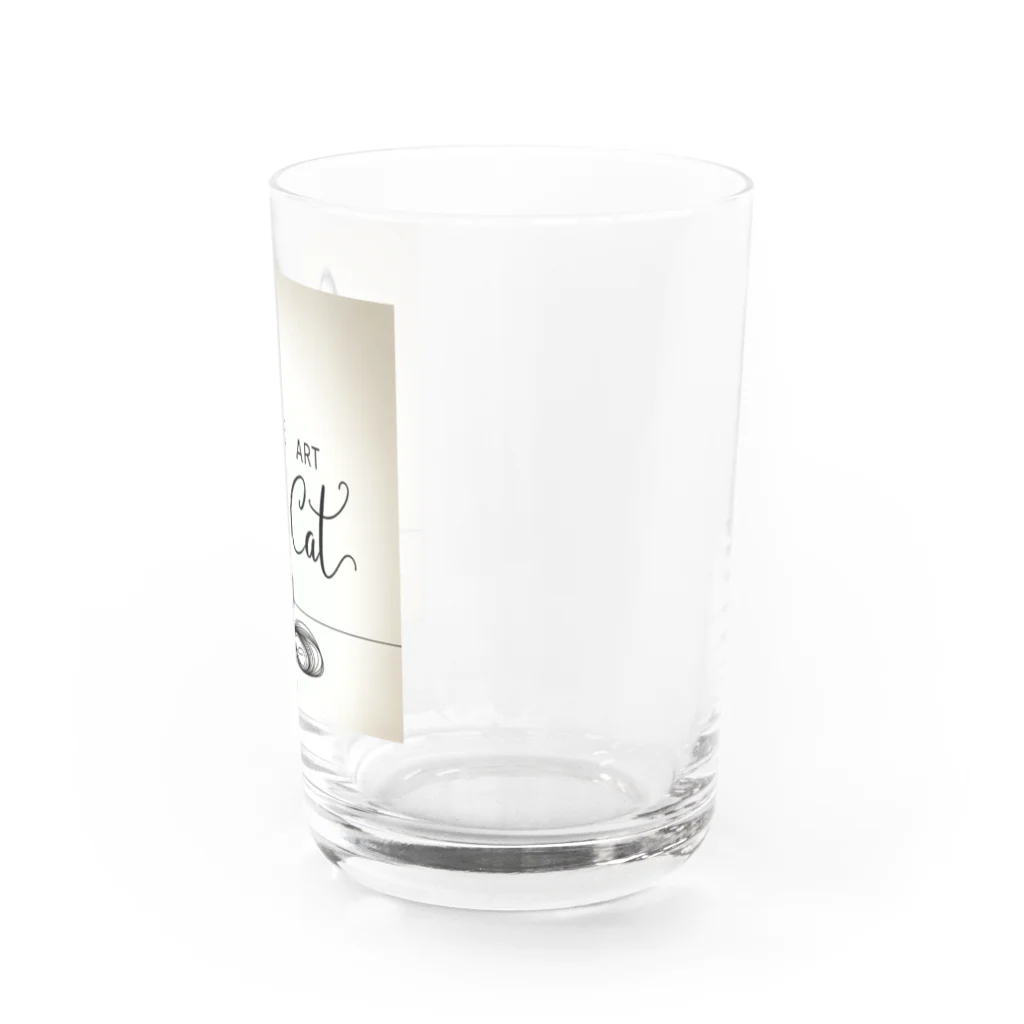 cat houseのart cat Water Glass :right