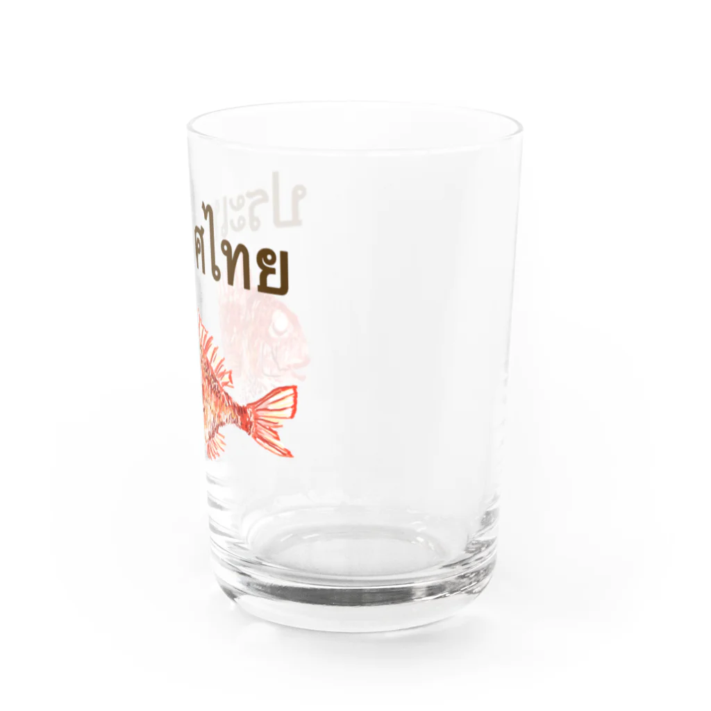 さちこの生物雑貨のタイ語でタイって書いてある Water Glass :right