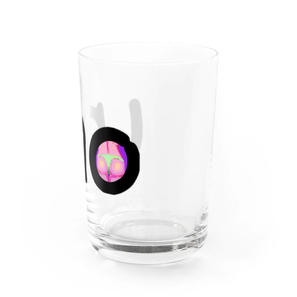 unoのUNOロゴ×ドットビキニヒップ Water Glass :right