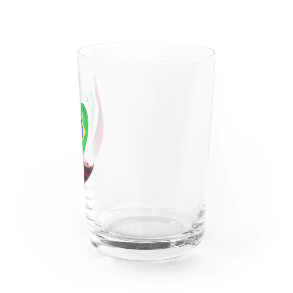 WINE 4 ALLの国旗とグラス：ブラジル（雑貨・小物） Water Glass :right