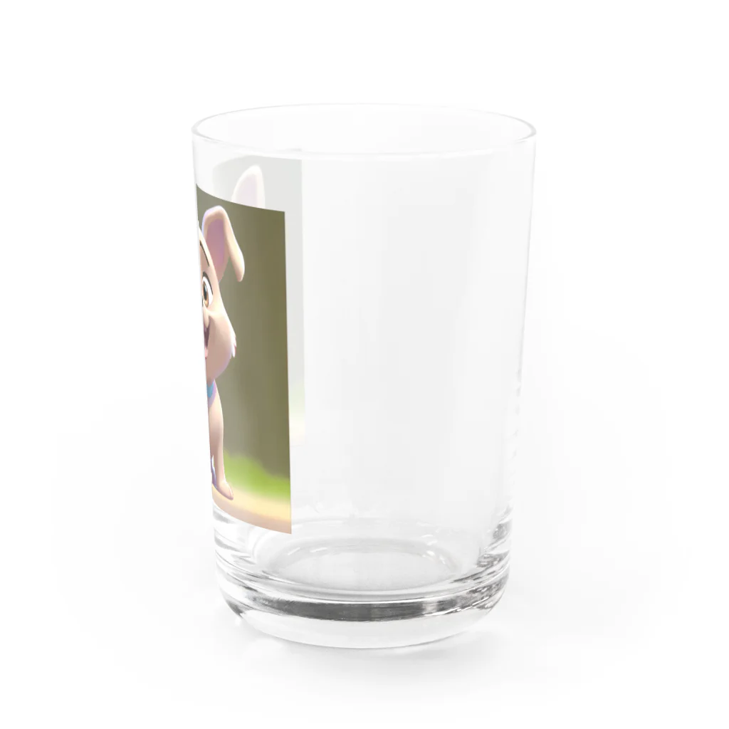 sobamaniaのスマイルドッグ Water Glass :right