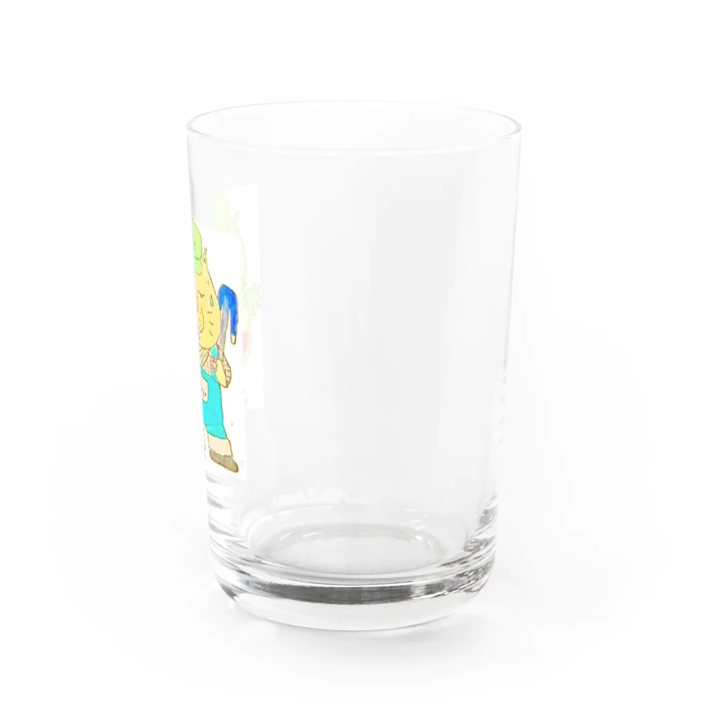 マティリアルの可愛い猫の農家さん Water Glass :right