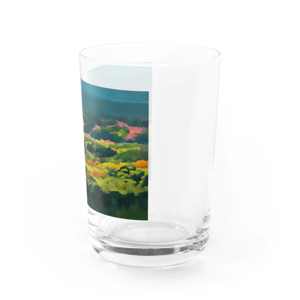 ac jungleの色彩豊かな自然風景 Water Glass :right