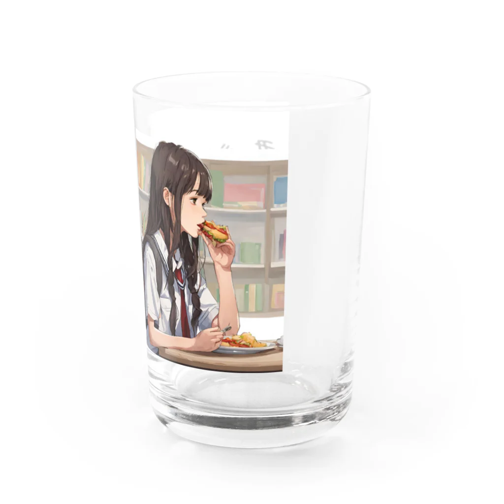 女子高生アニメ【君を想う僕と君】の孤独な食事 Water Glass :right