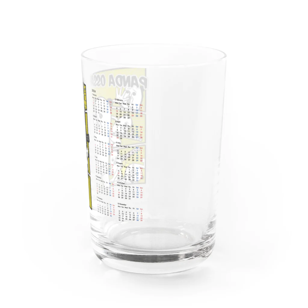 mamezoの2024年パンダおっさんカレンダー Water Glass :right