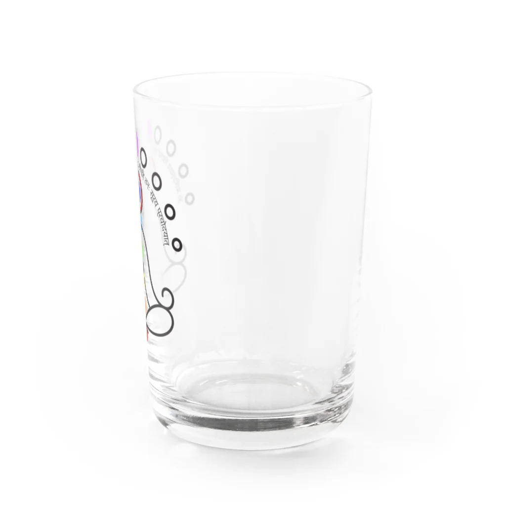 CyberArmadilloの太陽のガヤトリマントラ Water Glass :right