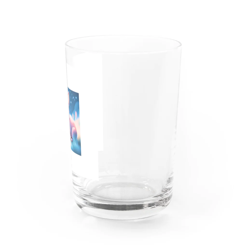 神秘的な動物達の神秘的なうさぎ Water Glass :right