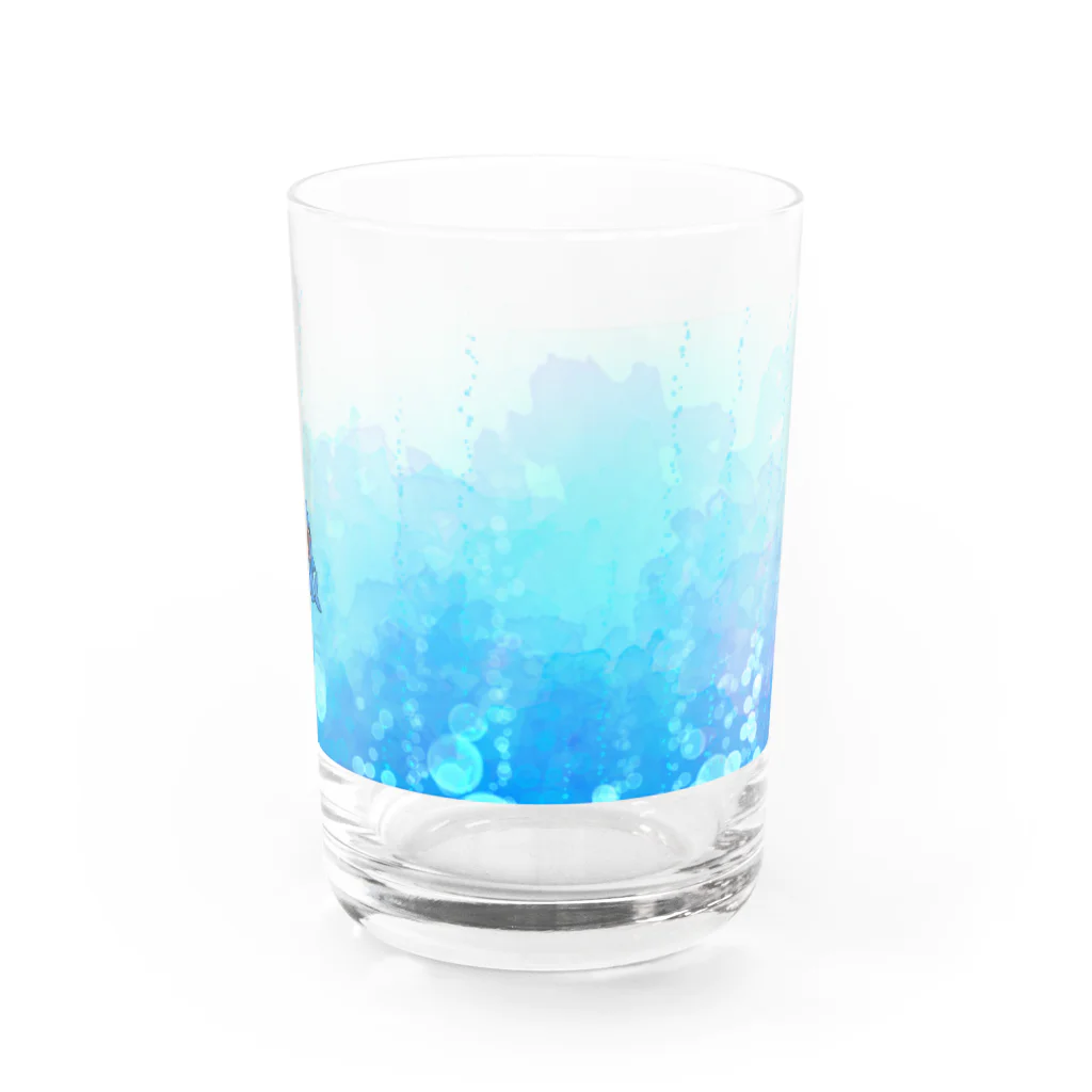 なむの海の中のサメ子ちゃんグラス。 Water Glass :right