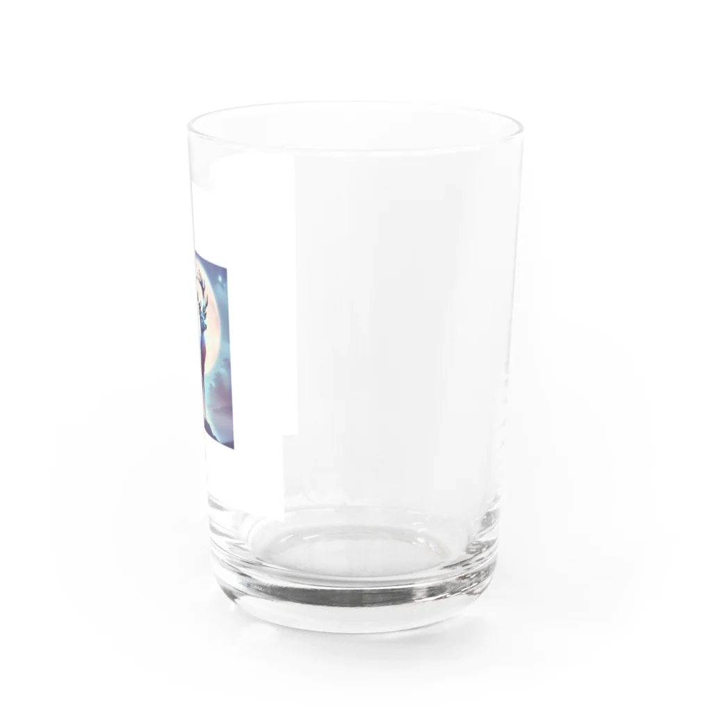 神秘的な動物達の神秘的な鹿 Water Glass :right